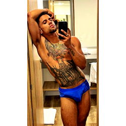 Male Model in Bathing Suit