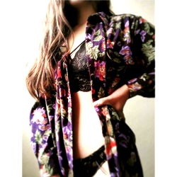 Alejandra Alonso in Floral Kimono