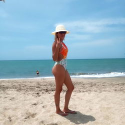 Beach Scene with Adrianita Bella