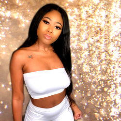 Onlyfans Model Ashley Banks Poses in White Tank Top