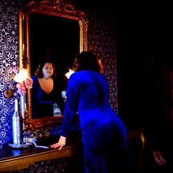 Model in Dressing Room