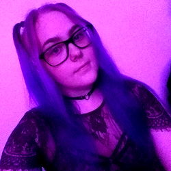 A Model with Purple Hair