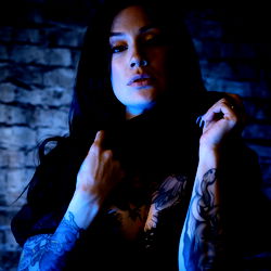 Abby Addams, Tattooed Model and Cosplayer, in Intense Pose