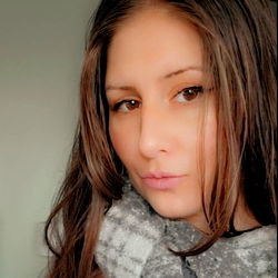 Stylish Woman Posing with Scarf