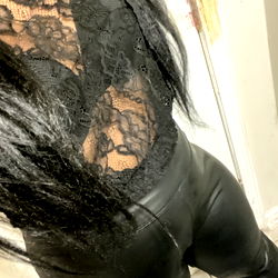 Onlyfans Model Jadore'P in Black Lace and Leather