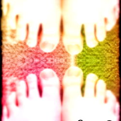 Artistic Photo of Feet with Colorful Effects