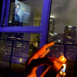 A Night In, Enjoying A Cigarette While Watching A Movie