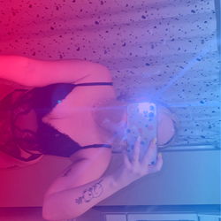 Model in a Blue Room