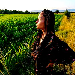 Adella Art Studio Model in Rural Field, Sofia, Bulgaria