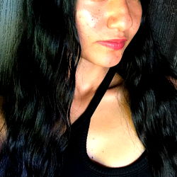 Model with Long Hair and Casual Wear