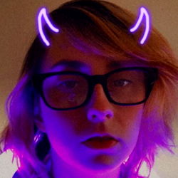 Atlas, the Teenage Gamer with a Purple Crown and Devil Horns