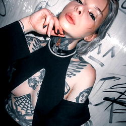 Anastasia Russian Tattoo Model in Strong Style