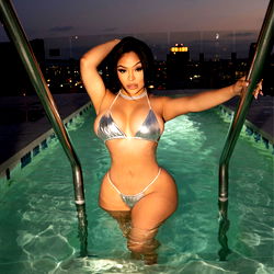 Model Asia Da Brat in Swimsuit
