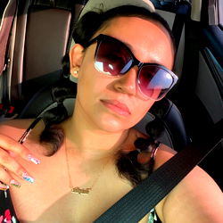 Model Nikki's Car Ride Photo