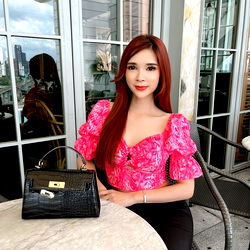 A Stylish Allison✨ in a Pink Blouse