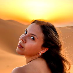 Alondra Suarez in a Beautiful Desert Sunset