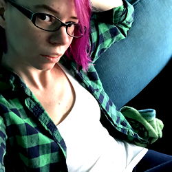Onlyfans Model Bun in Green Plaid Shirt