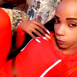 Model in a Red Tracksuit