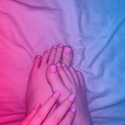 Silky Toes's Foot Pamper in Colorful Blurred Photo