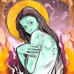 Vibrant Artwork of a Medieval-Inspired Female Character