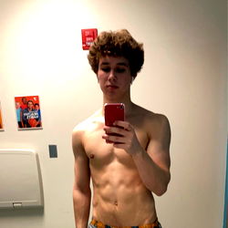 Utah-based Model BoyToyG Posing in Fitness Center