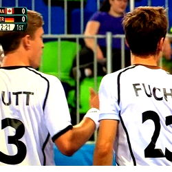 Two Soccer Players on Field