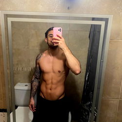 Model Agus Ch Showcasing His Body