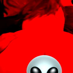 OnlyFans Model in Red Blurry Background