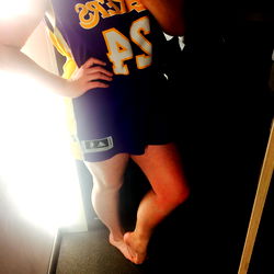 Lakers Jersey Model in Selfie Mirror