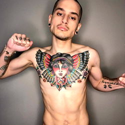 Alexander Monroe's Tattooed Muscle