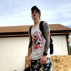 Atom Sparks in Colorful Tropical Printed Shorts