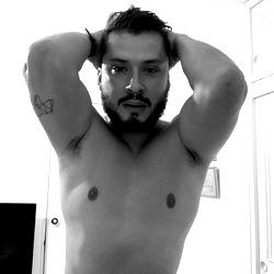 Adri, Fitness Model from Colombia: Shirtless in the Kitchen