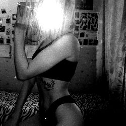 Fitness Model Alisa in Black and White Photoshoot