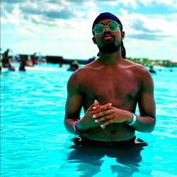 Austin James: A model enjoying a day at the beach