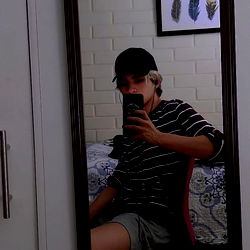 A Playful Pose in the Mirror