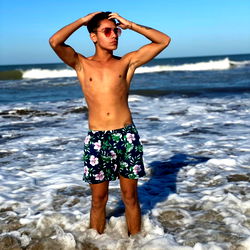 Beach Model in Summer Swimsuit