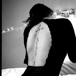 Adult Model in Stylish Tattoo Shirt