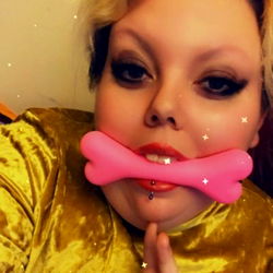 LoonyLoves in a Vintage Glam Style with Pink Giant Dog Toy