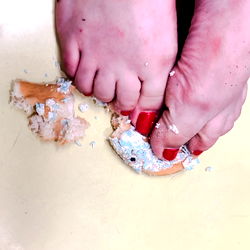 Professional Manicure in Progress