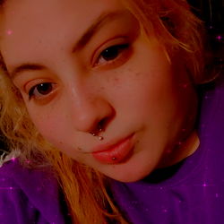 Woman in Purple Shirt with Heart Filters