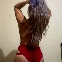 OnlyFans Model Alexamorado in Red Swimsuit