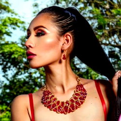 GabrielaMoretti: Stunning Colombian Model in Red Dress