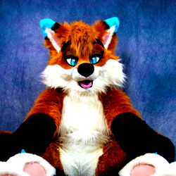 A Futuristic Fox Character in a Studio