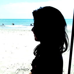 Andrea at the Beach - A Relaxing Moment