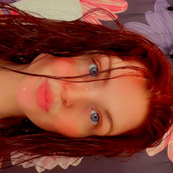 Young Woman with Red Hair and Full Skin