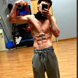 Jairett West, Actor and Model Showcasing His Muscles in the Gym