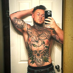 Jonny Cox, Inked Tattoos, Mirror Selfie in OnlyFans