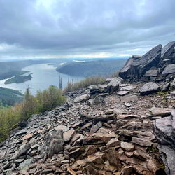 A Scenic Overlook on a Mountain Trail