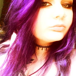 Harleigh in Purple Fashion Outfit