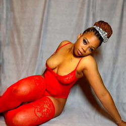 Adult Model in Red Lingerie